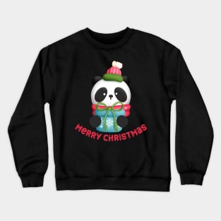 Cute Panda Merry Christmas Crewneck Sweatshirt